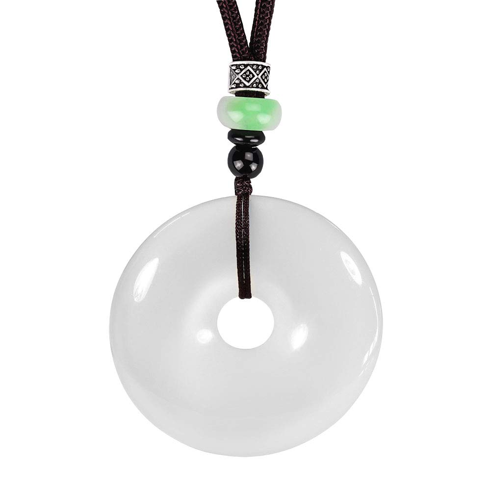 Natural Ice Chalcedony Safty Buckle Pendant Jade Necklace Pendant Jewelry Pendant