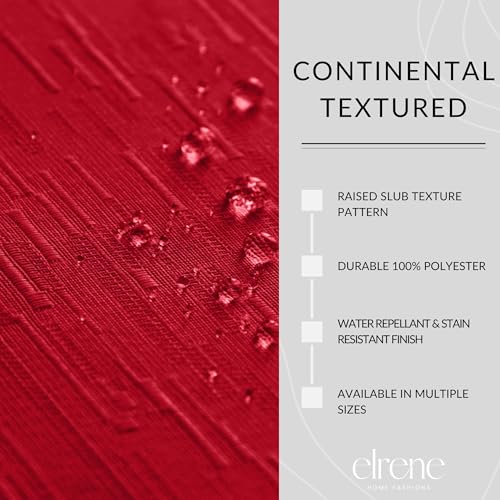 Nappe texturée rouge ronde 229 cm grand format protège table Elrene - 4