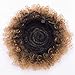 AICILY Synthetic Afro Puff Drawstring Ponytail Short Kinky Curly Hair Bun Extension Donut Chignon Hairpieces Wig Updo Hair Extensions with Two Clips (1B/27)