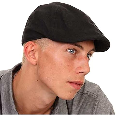 VIZ Mens/Boys Black Flat Cap Cover