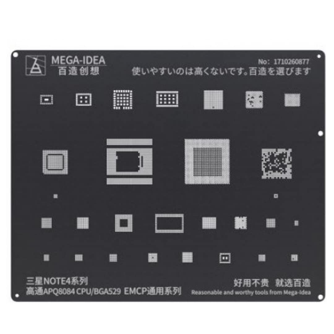 QIANLI MEGA-IDEA BZ24 Black Stencil 0.12MM Black STENCILQUALCOMM APQ8084 CPU/BGA529 EMCP for Samsung NOTE4 Series (BZ 24)-image-7