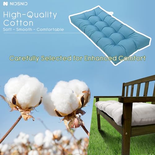 Coussin imperméable extérieur bleu fini le banc inconfortable - 5