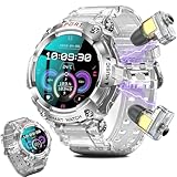 Smart Watch with Earbuds for Women Men,1.52' HD Touch Screen & Bluetooth Call (Make/Answer),Activity Tracker 3 in 1 Bluetooth Watch with Local Music,Heart Rate Monitor