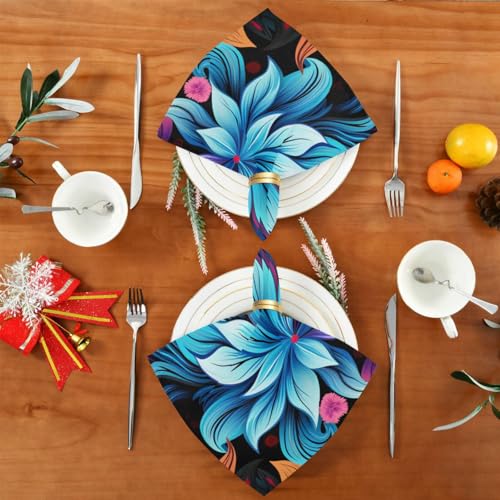 Servilletas de Tela con Flores Multicolor Pack de 6 miniatura 5