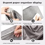 DGAZ Damski organizer do torebki Longchamp Le Pliage Energy, jedwabny i papierowy Dupont, z kieszenią na zamek błyskawiczny i uchwytem na butelkę, lekki wkład do torebek (Gris Mouette, Energy XL)
