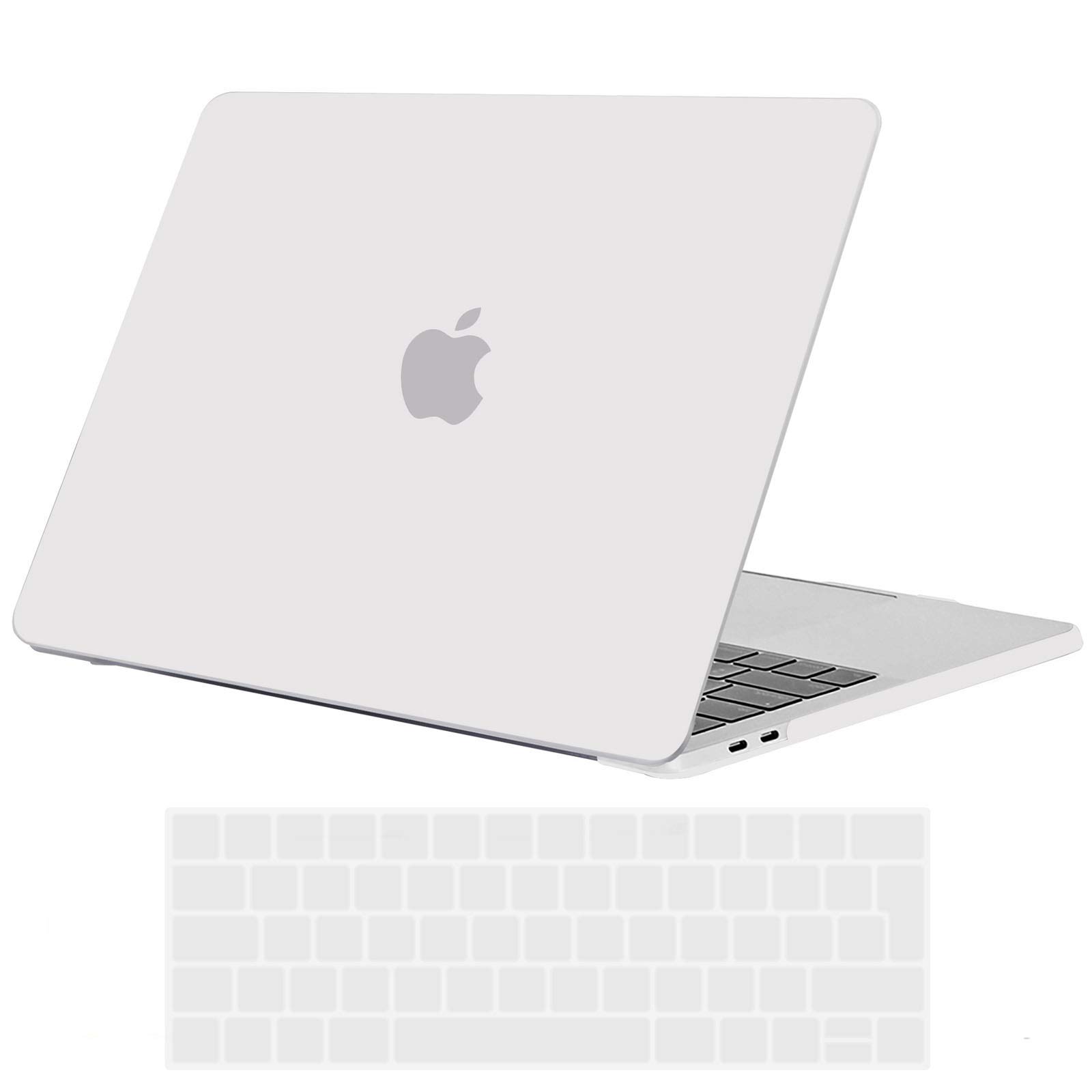 TECOOL Hülle Kompatibel mit MacBook Pro 15 Zoll 2019 2018 2017 2016 (A1990 A1707) mit Touch Bar, Ultradünne Hartschale Schutzhülle Case u. EU QWERTZ Tastaturschutz, Frost