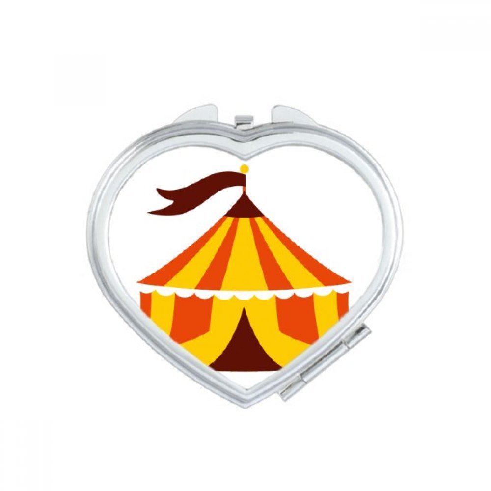 Miroir maquillage compact cœur cadeau mignon illustration parc d'attractions pour anniversaire