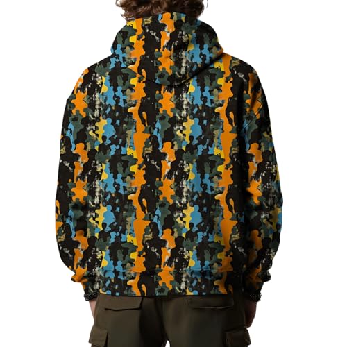 Camo Hoodies for Men Fleece Fashion Fall Camouflage Sweatshirts Long Sleeve Outdoor Pullover Hoodie with Pocket2