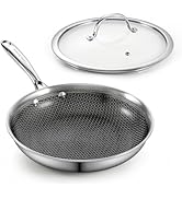 Frigideira antiaderente híbrida padrão Cooks, frigideira de 20 cm, frigideira de aço inoxidável revestida com várias camadas...