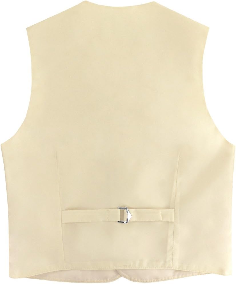 BOY'S Dress Vest & BOW Tie Solid LIGHT BROWN Color BowTie Set