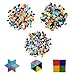 Produktbild Mosaiksteine (600 Teile) - 3 verschiedene Formen Diamanten 2 x 1,2 cm, Dreieck 1,5 cm, Quadrat 1 cm Formen - Fraktalmosaik - Bunter Bastelmix aus Glas, Homedeko, Fotorahmen, Tassen, Blumentopf