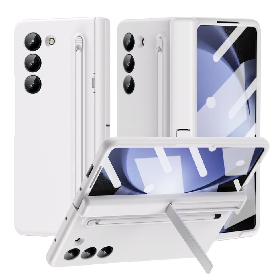 Coque Galaxy Z Fold 5 Samsung blanche idéale pour regarder vos vidéos avec support antichoc