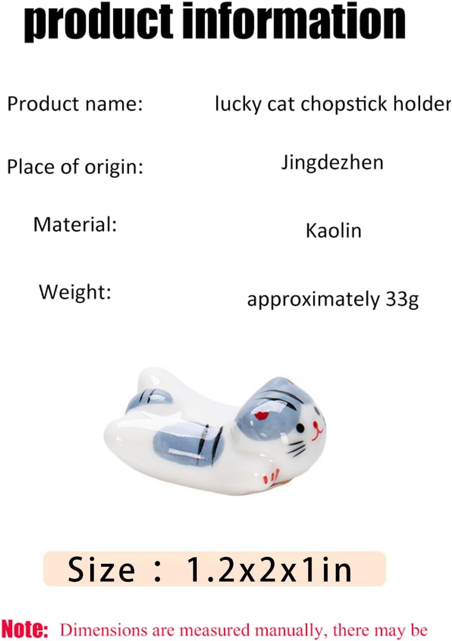Oriental ceramic ornaments, chopstick stands, Japanese groceries, animal series, desktop ornaments, five naughty super flying cats,