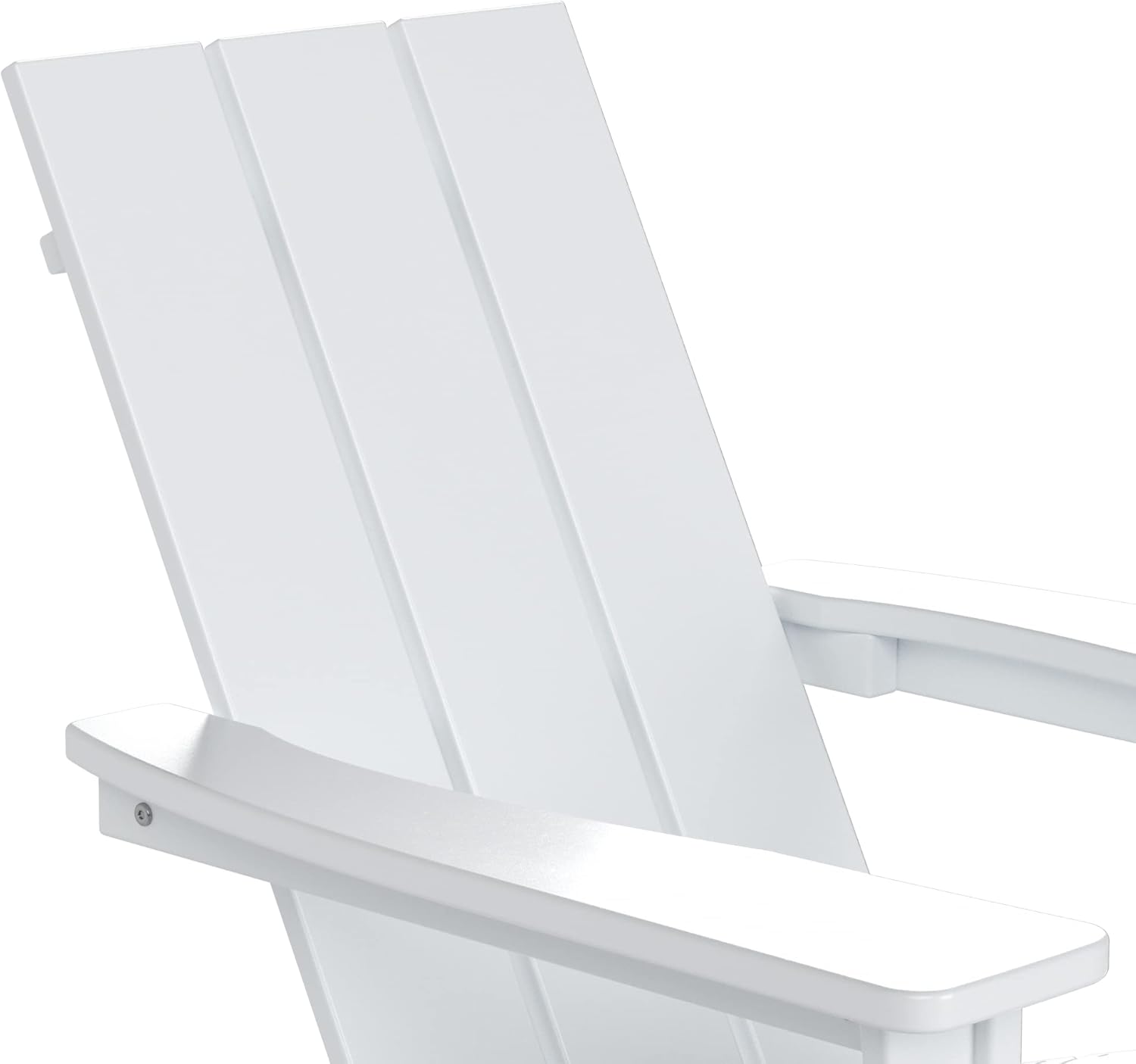 WO WESTIN OUTDOOR HDPE Shoreside Modern Rocking Poly Adirondack Chair,White