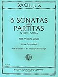INT2525 - Bach - 6 Sonatas and Partitas S.1001-s.1006 For Violin Solo