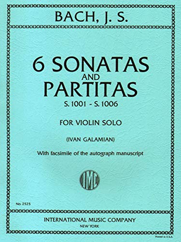 INT2525 - Bach - 6 Sonatas and Partitas S.1001-s.1006 For Violin Solo