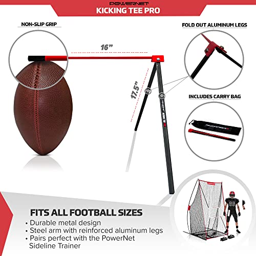 Powernet Football Sideline Trainer | Kicking Tee Pro Bundle #TOP3