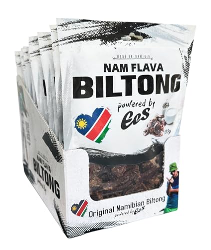 Nam Flava - Original Biltong from Namibia - 1,2 kg (12x100g) - dried meat, beef jerky, high protein, savoury snack