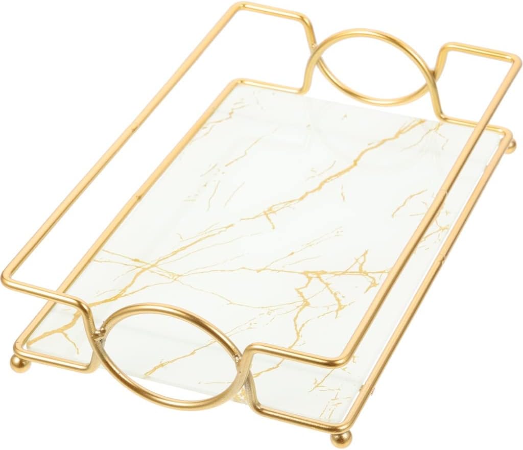 Bathroom Trinket Tray Desk Topper Home Vanity Tray Bathroom Desktop Decor Portable Products Storage, 27.00X16.00X5.50cm