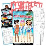 Fashion Angels Vay-Cay Mode Sketch Set, Includes Sketch Pad with Stencils & Stickers, Fashion Design Sketch Book for Girls, Ideal Drawing Kit for Kids