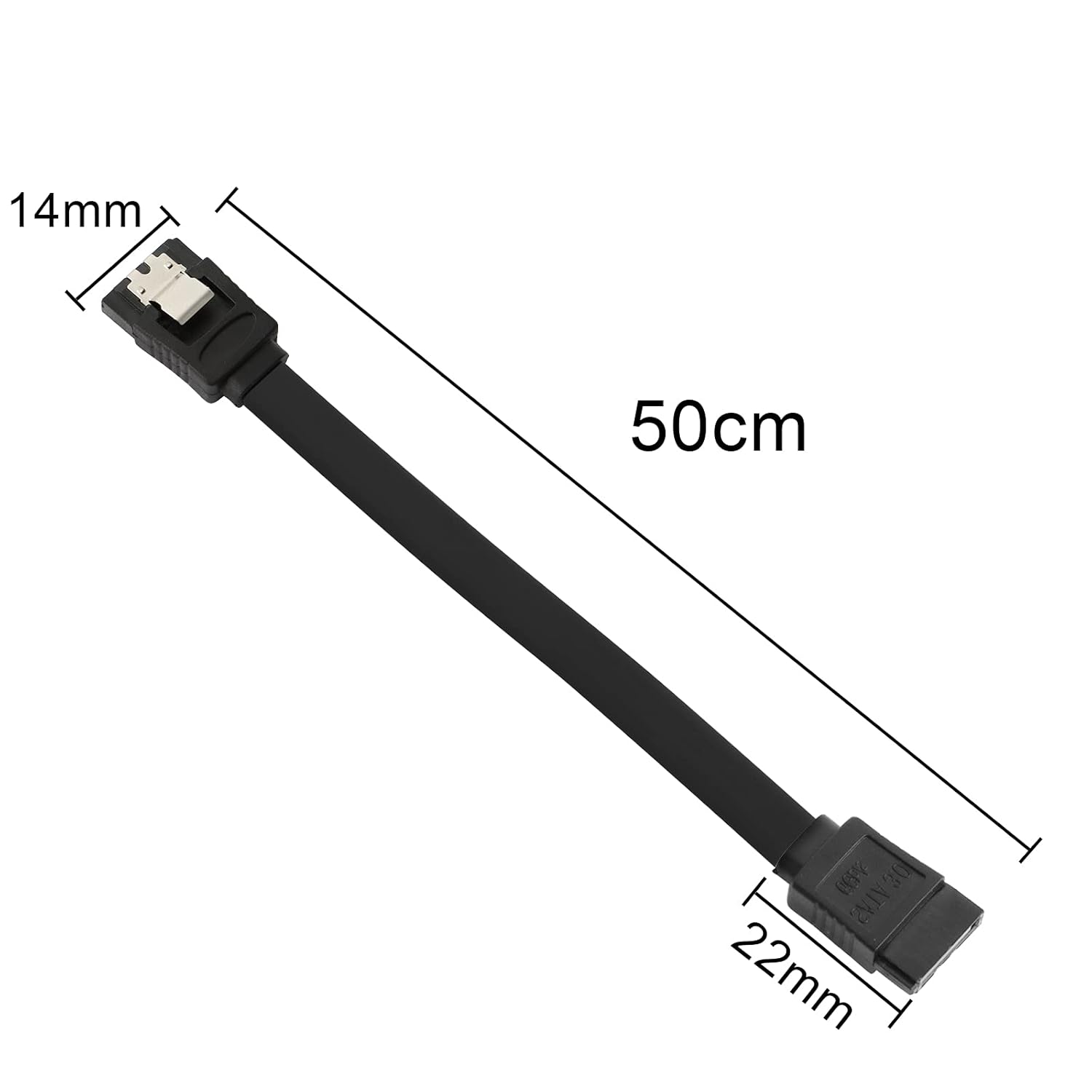3 Pack SATA Cables III, SATA Straight Data Cables Revision 3.0 for HDD, SSD, CD and DVD Drives