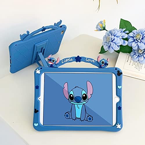 WHF Case for iPad 8th 7th Generation (20202019),10.2 for Kids?Stitch Cute Cartoon Case with Fold Stand Ultra Soft Slim Silica Shockproof Cover for Girls Boys