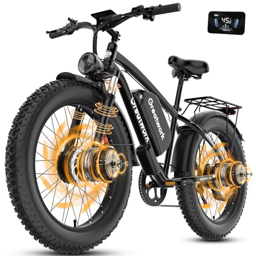 GREAT WORK 5000W Peak Electric Bike for Adults, 45MPH Fast
