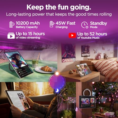 Image of Lenovo Tab Plus Gen 2 with JBL 9-Unit Speaker System | WiFi only | 12.1 inch 2.5K Display, 800nits Peak Brightness |8GB RAM + 256GB ROM (Expandable Upto 2TB)| MediaTek Dimensity 7400| 10200mAh | White