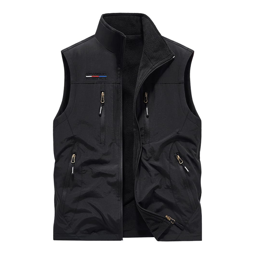 Cydmoty Men's Oversized Sleeveless Vest Jacket With Pockets