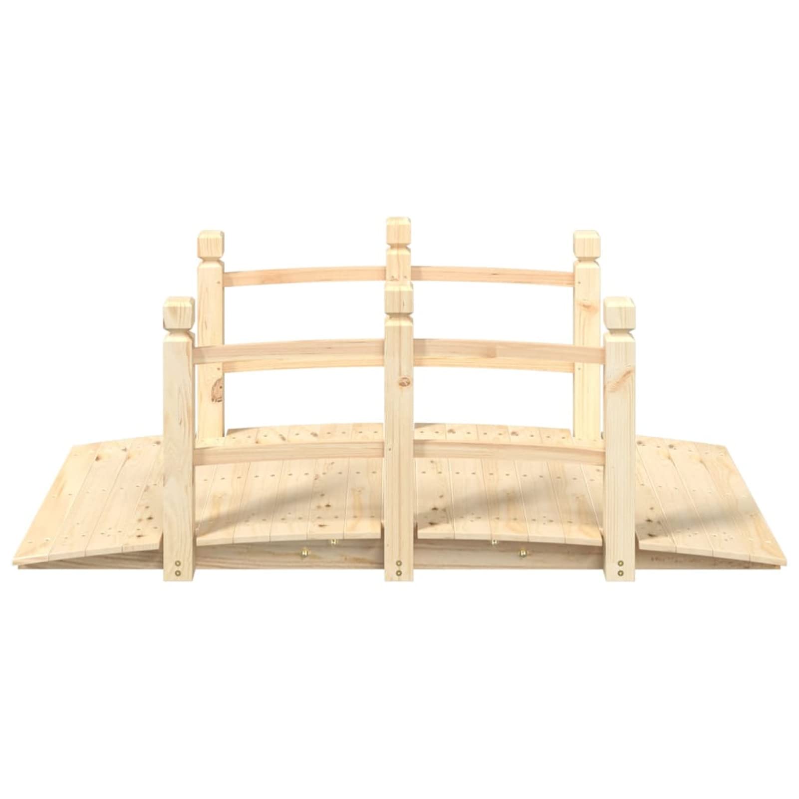 ShGaxin Puente de jardín con barandillas Madera de Abeto 150x67x56cm, Puente para Estanque, Puente Decorativo para Arroyo, Resistente a la Intemperie, Mueble Exterior 363355