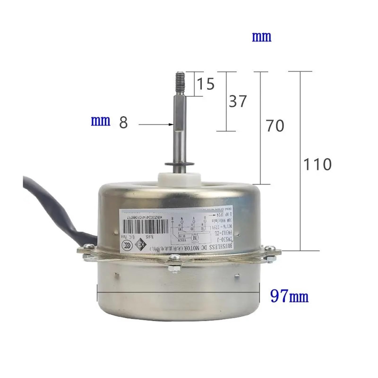 Accessori For Motore Ventola Unità Esterna Condizionatore D'aria, Compatibile For Gree FW30J-ZL ZWS30-J DC176-375V 30W, Parti Del Condizionatore D'aria