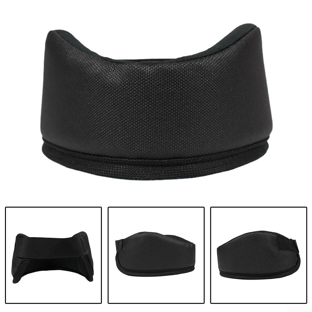 Protège-cou de hockey sur glace en tissu Oxford léger avec coupe incurvée, idéal pour l'entraînement et la pratique (L (34-43 cm)
