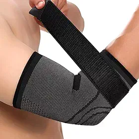 Cotoveleira Compressão Ortopédica Ajustável Protetor Cotovelo Tensor Alivio Dor Artrite Tendinite Epicondilite Esporte Musculação Crossfit Academia Fitness Unissex Bilateral Preto com Verde
