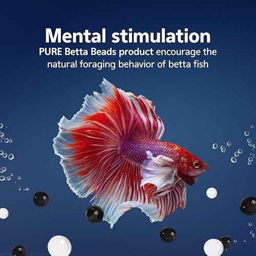 Image of Aqueon Pure Betta Beads, Water Care for Unfiltered Aquariums, Maintains Clear Water and Helps Breakdown Organic Sludge, Black & White (Pack of 2)