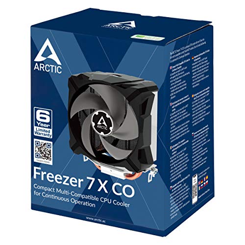 Image of ARCTIC Freezer 7 X CO - Compact Multi-Compatible CPU Cooler for Continuous Operation, 100 mm Fan, Compatible with Intel & AMD, 300-2000 rpm, Pre-Applied MX-4, LGA1700 compatible