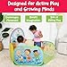 CoComelon Playground Ball Pit, Pop Up Tent with 25 Play Balls and Basketball Hoop, Toddlers 18M+