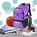 WOLT | Basketball Backpack Large Sports Bag with Separate Ball Holder & Shoes Compartment, Best for Basketball, Soccer, Volleyball, Swim, Gym, Travel (Purple)