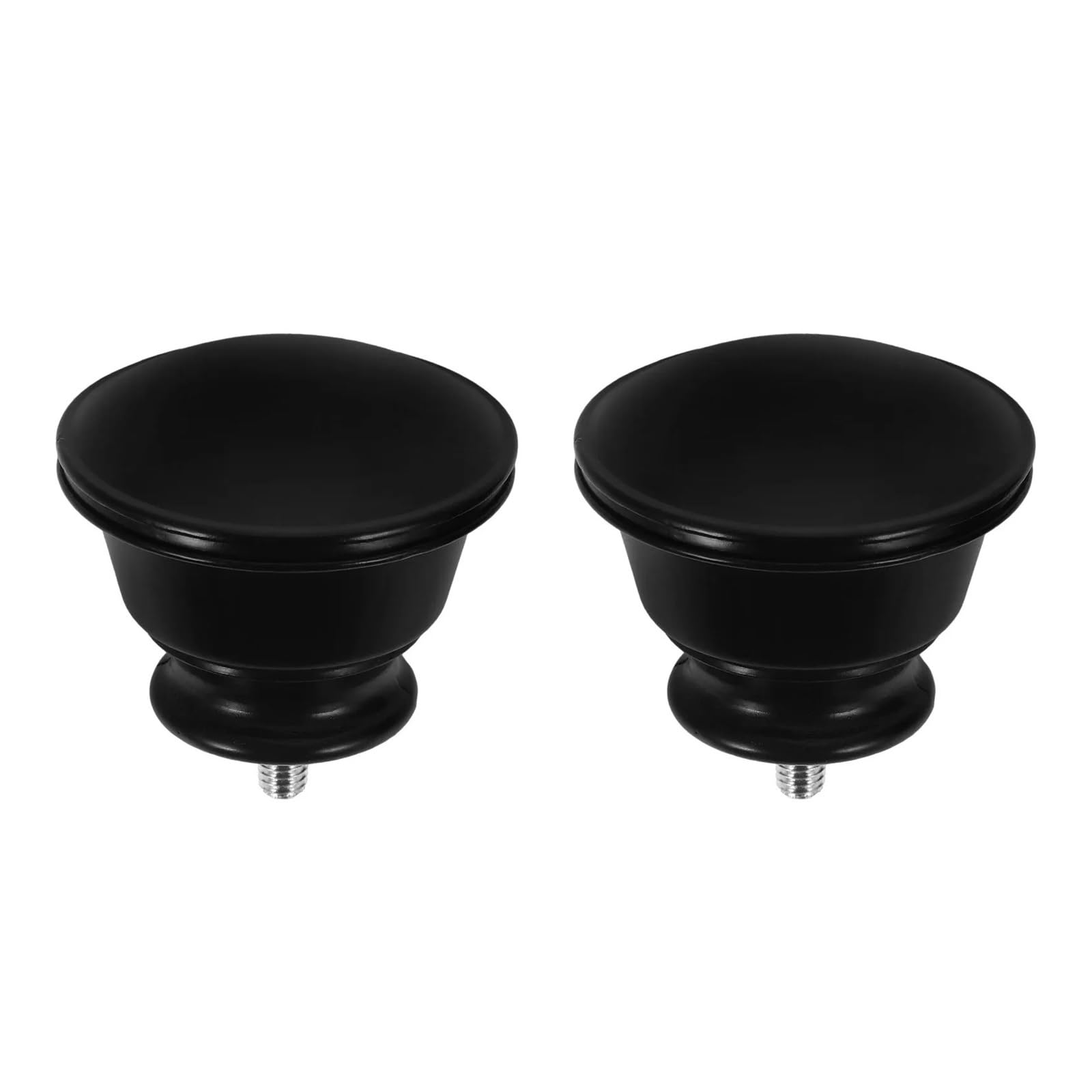 Xavren Curtain Rod Finial Screw 6pcs Curtain Rod End Caps Metal Plastic Decorative Finials for Drapery Rods Living Room Bedroom Decor Fitting for Drapery Poles