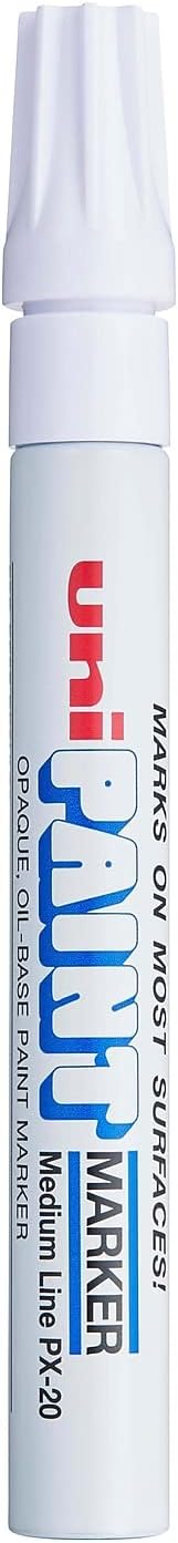 Uni Paint Marker, Bullet Point, White, Dozen