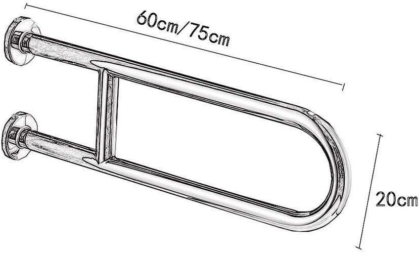 HTLLT Practical Handrail Sturdy Non Slip Support Handicap Grab Bar, Grab Bar -Stainless Steel Handrail -Bathroom No-Slip Safety U Type Rails Toilet Balance Support Rail Barrier-Free Bathroom Hand Gri : Health & Household