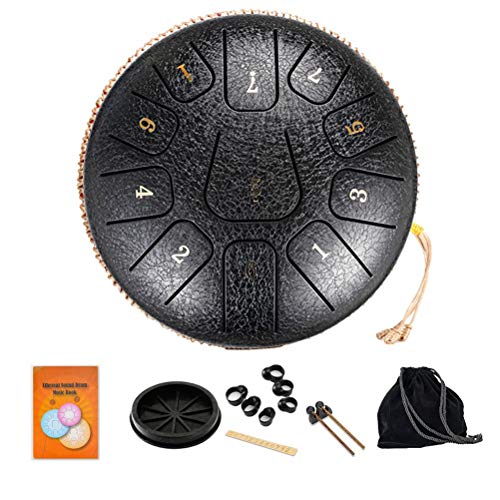 Ghzste Steel Tongue Drum, 11 noten 6 inch handpannentrommel voor volwassenen en kinderen, stalen trommel-percussie… - Image 7