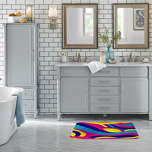 Tapis de bain en velours corail haute densité absorbant et doux