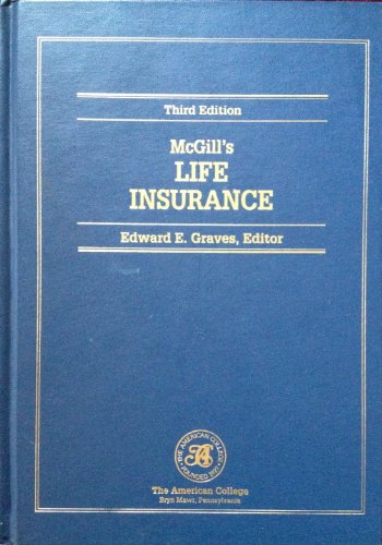 McGill's Life Insurance (Huebner School Series) 1579960243 Book Cover