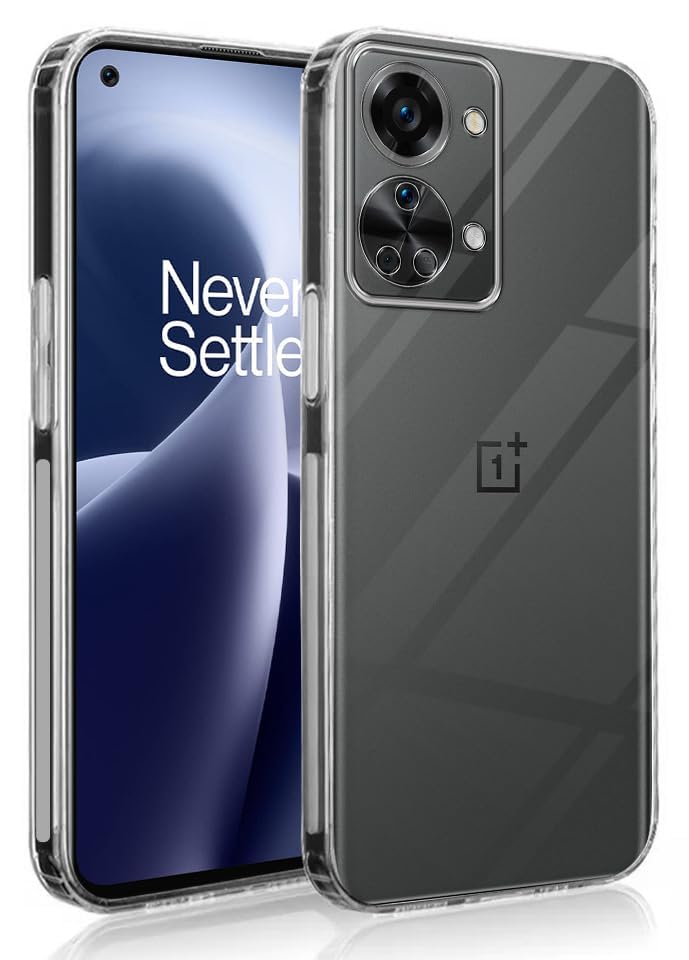 Image of Jkobi Silicone Back Cover Case for OnePlus Nord 2T 5G (Clear Shockproof Case with Camera Protection | Soft and Flexible | Transparent)