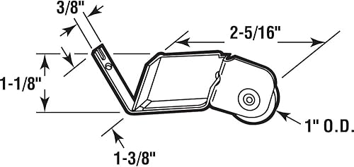 Miniatura 2 de Slide-Co 11123 Rodillo de tensión de resorte estilo balancín para puerta corrediza (paquete de 2)