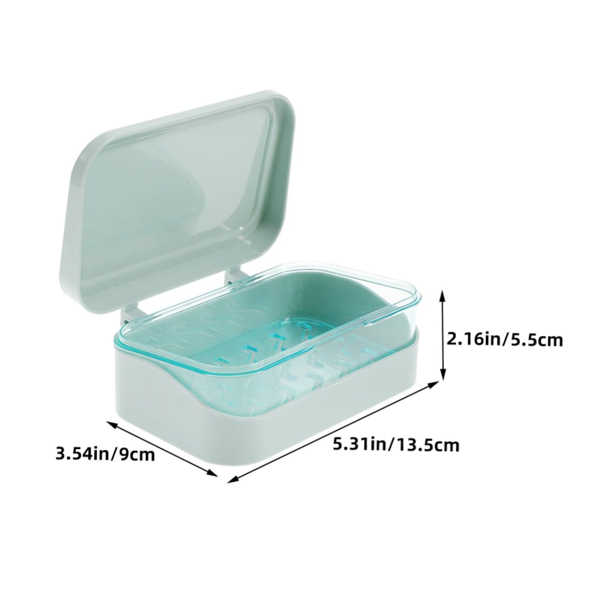4 Piezas Jaboneras con Tapa y Doble Capa con Drenaje Portátiles y Resistentes Diseño Compacto y Autodesagüe para Baño Camping y Gimnasio de Unidades Azul
