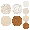 8Pcs Trivet Mats Set for Hot Dishes 7 Inch Trivets for Hot Pots and Pans 43 Inch Coasters for DrinksHeat Resistant Hot Pads Home Essentials for Home and Farmhouse Decor