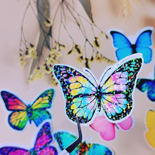 36 Sheets Holographic Sticker Paper A4 Glitter Vinyl Self Adhesive Waterproof Clear Laminating Sheets Rainbow Overlay with 6 Styles Mixed image 6