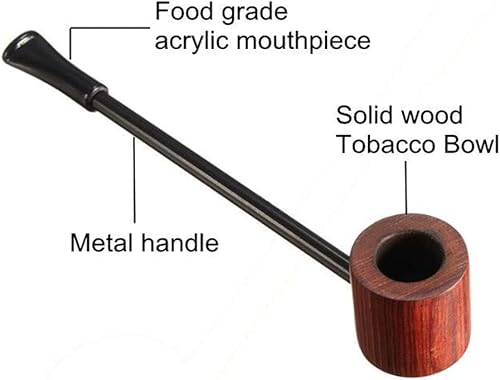 Miniatura 8 de 1 unids pipa de tabaco clásica pipa de fumar pipa de madera para hombres hermanos tus amigos