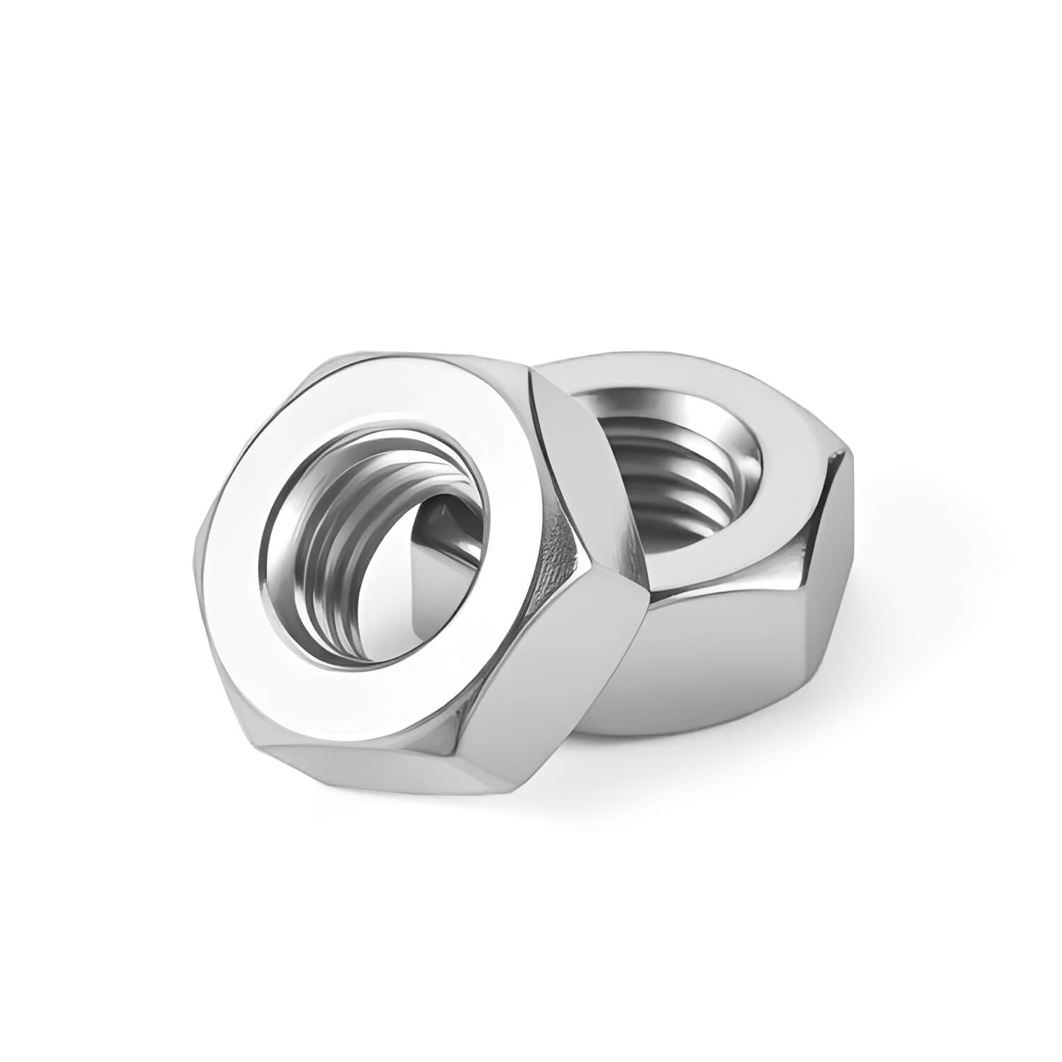 1/4''-20 (50 Pack) Stainless Hex Nuts, 304 Stainless Steel(18-8) Bright Finish Full Thread Anti Corrosion Coarse Commercial Grade Hardware for Boats,